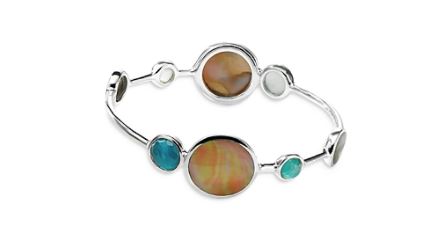 IPPOLITA WONDERLAND SHELL AND STONE BANGLE IN ACQUA