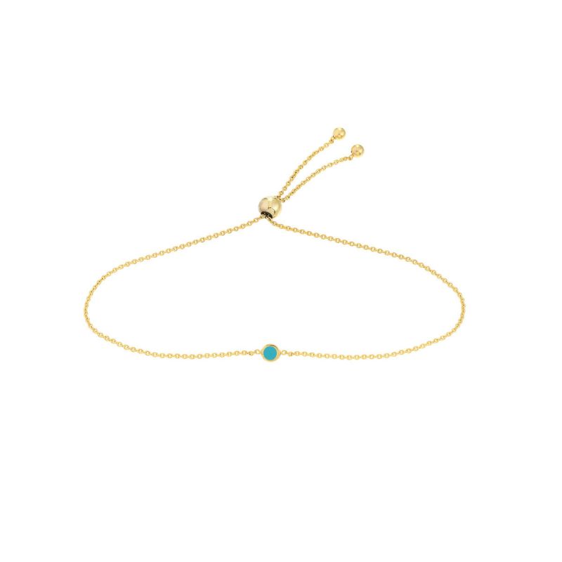 Turquoise Enamel Bead Bracelet