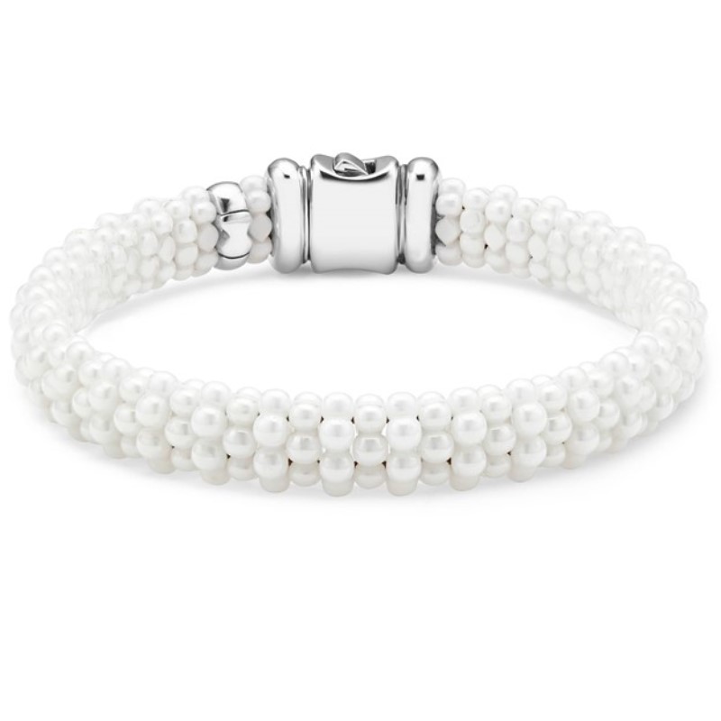 LAGOS White Caviar Ceramic Beaded Bracelet