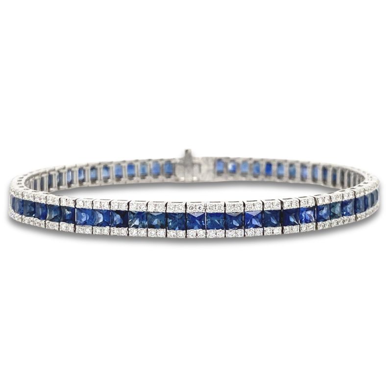 Sapphire & Diamond Tennis Bracelet