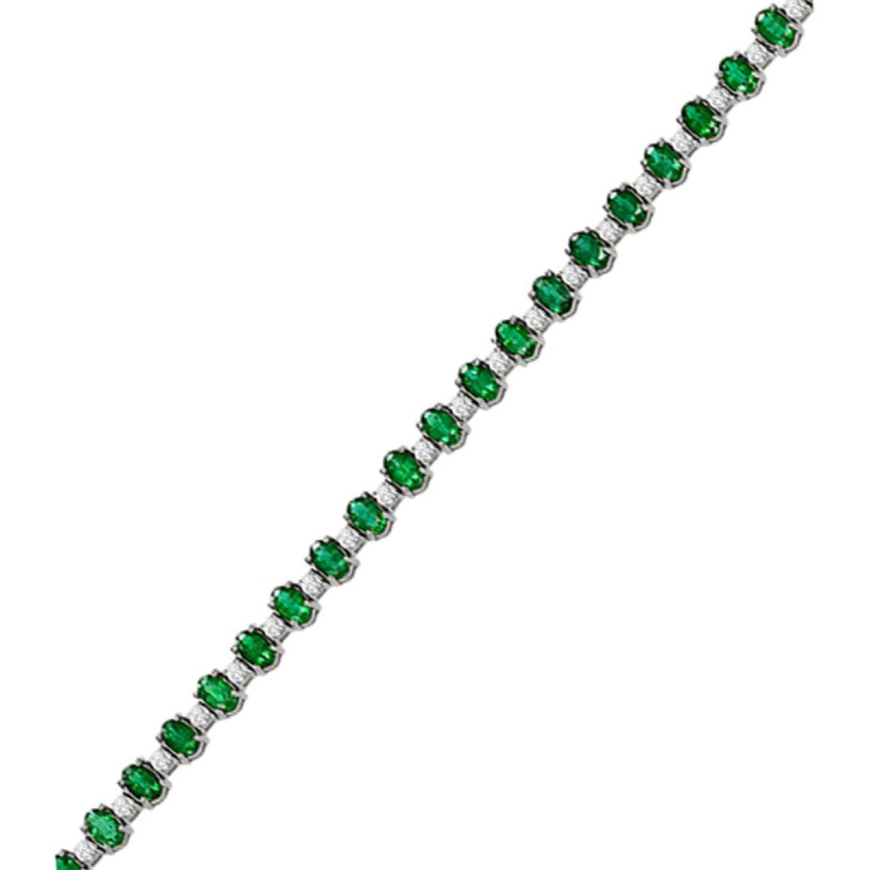 Diamond & Emerald Tennis Bracelet