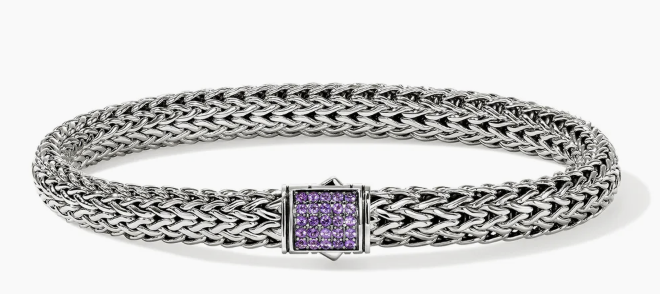 JOHN HARDY Sterling Silver Icon Amethyst Bracelet