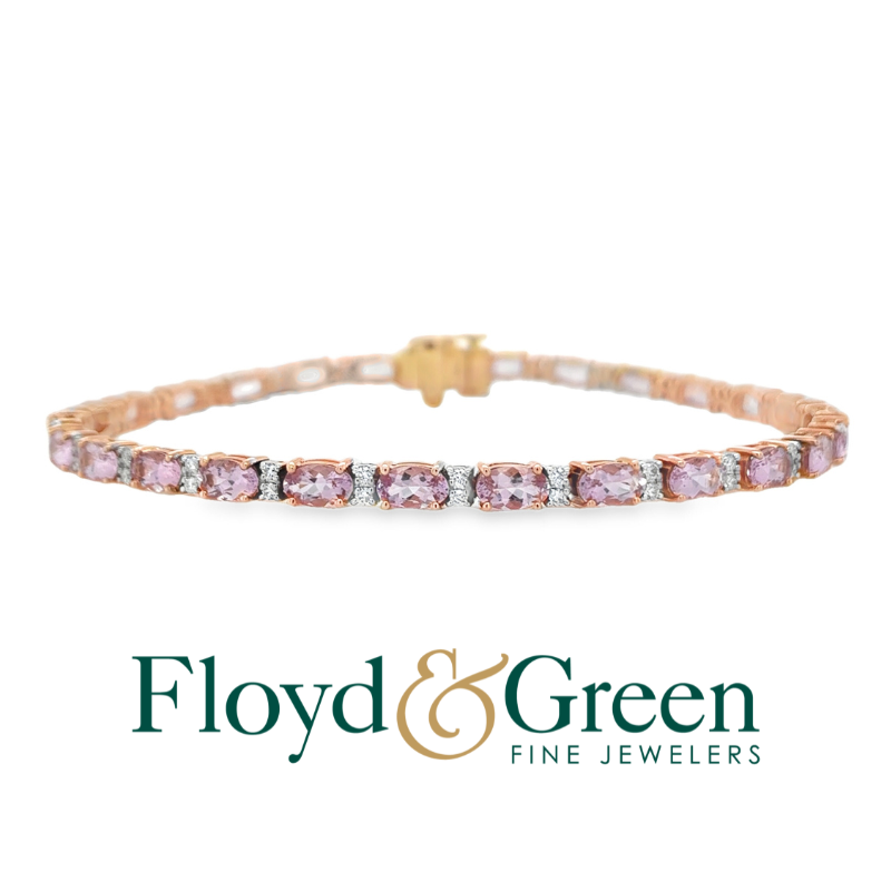 Morganite and Diamond Bracelet