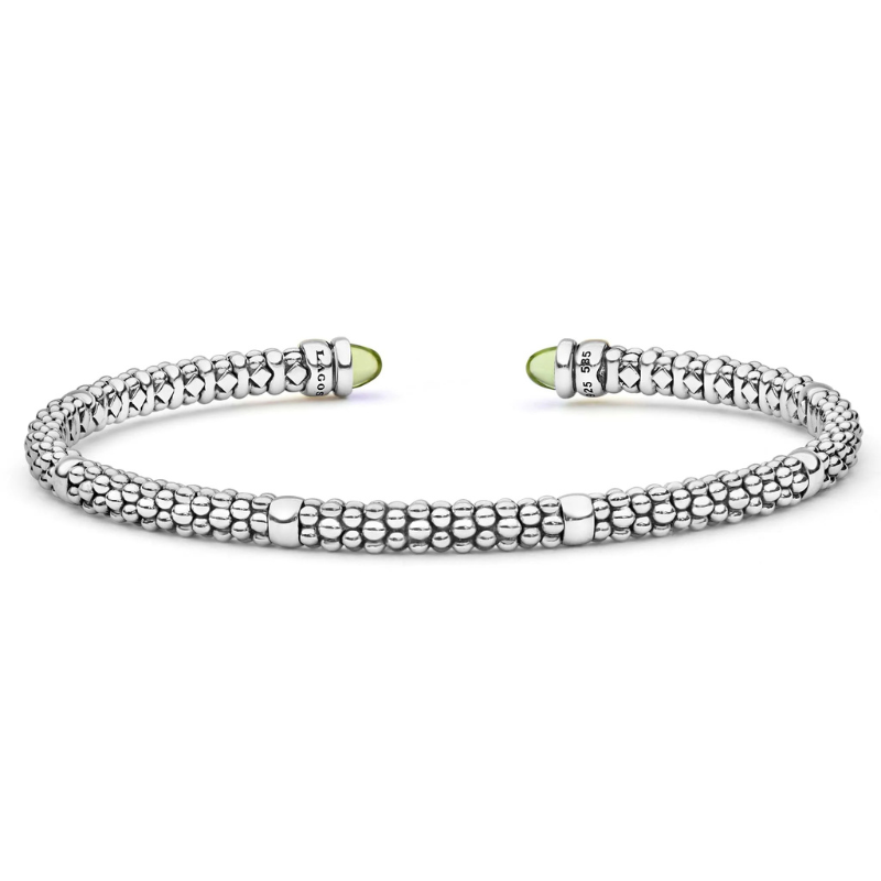 Two-Tone Peridot Mini Versa Torque Bracelet
