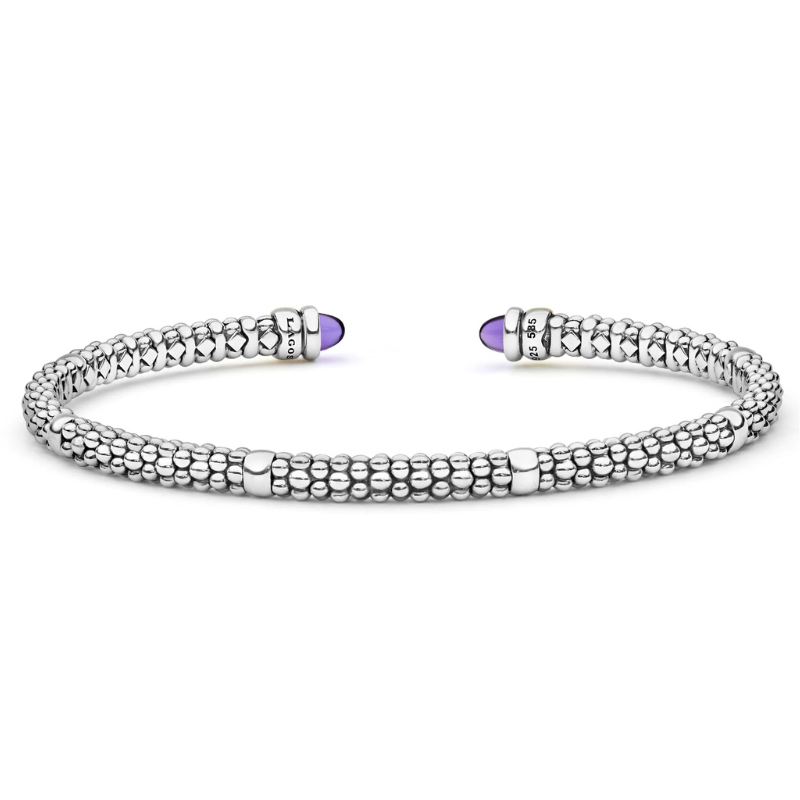 Two-Tone Amethyst Mini Versa Torque Bracelet
