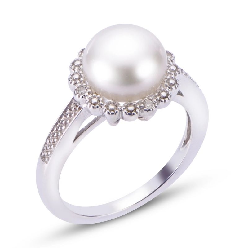 IMPERIAL PEARL Flower Halo Ring