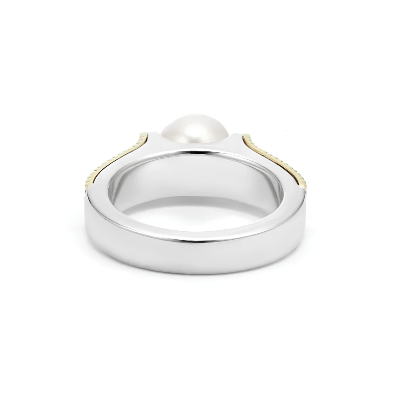 LAGOS Luna Two-Tone Caviar Pearl Ring