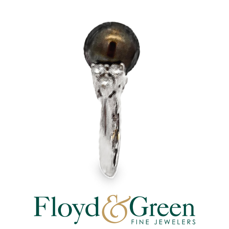 Tahitian Pearl & Diamond Ring