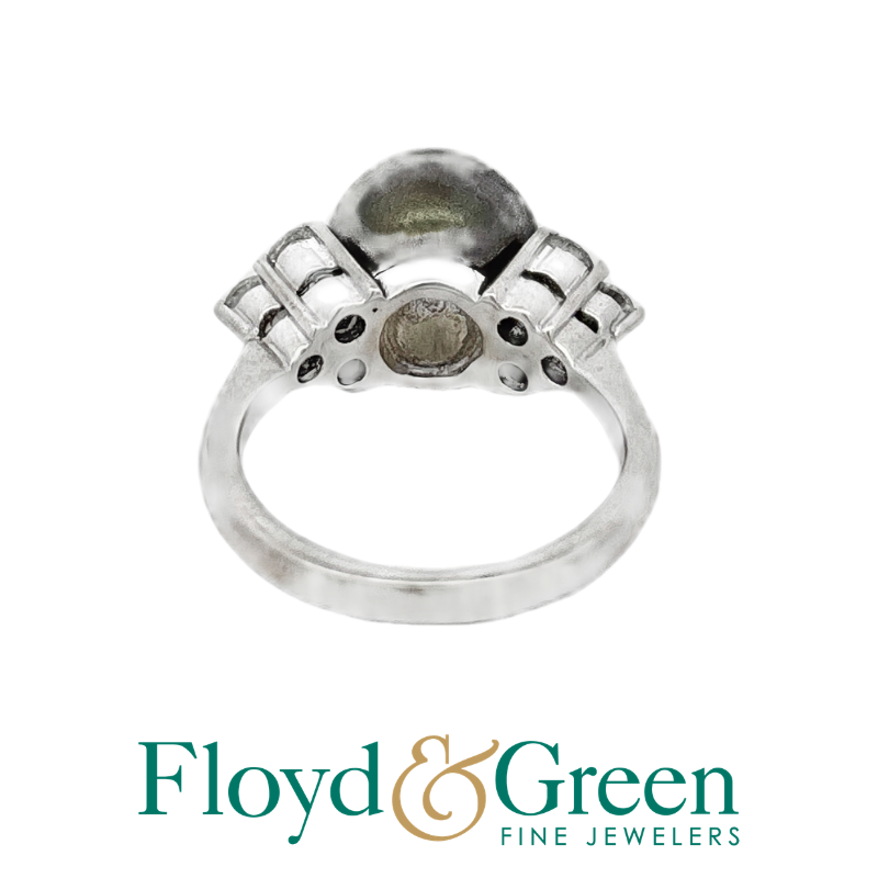 Tahitian Pearl & Diamond Ring