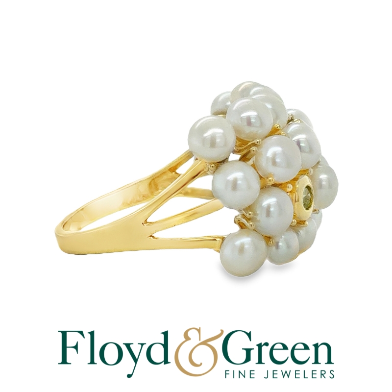 Pearl & Peridot Ring