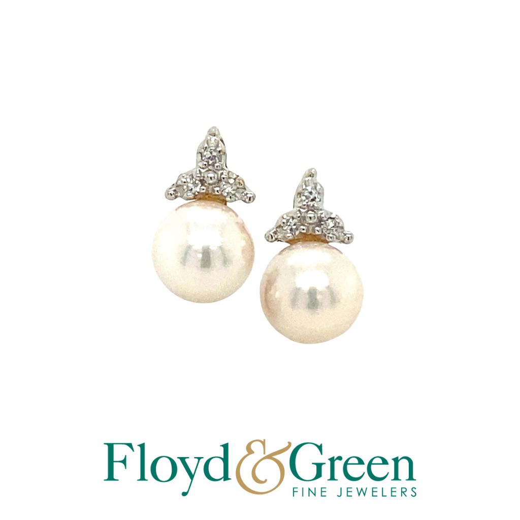 Akoya Pearl & Diamond Earrings