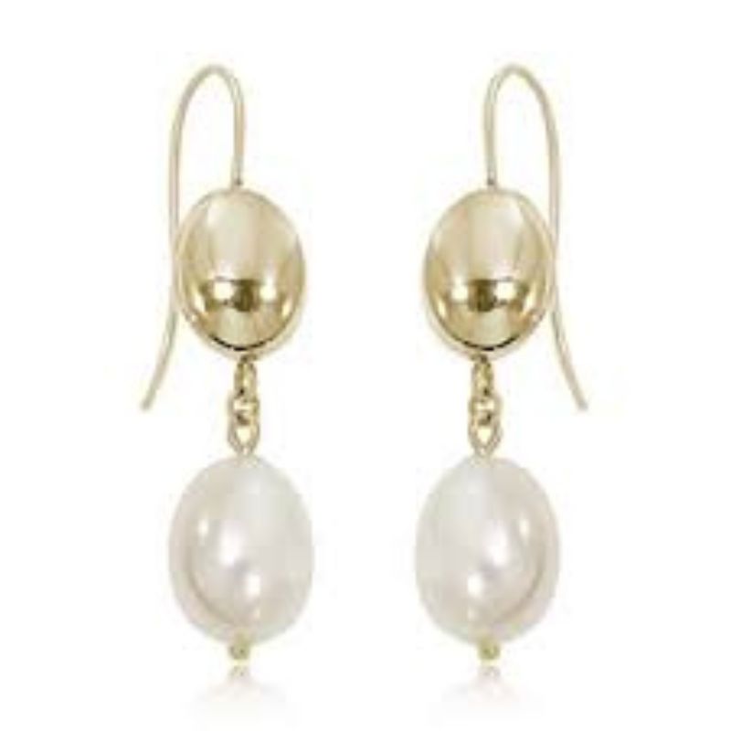 CARLA Pearl and Pebble Drop Earrings