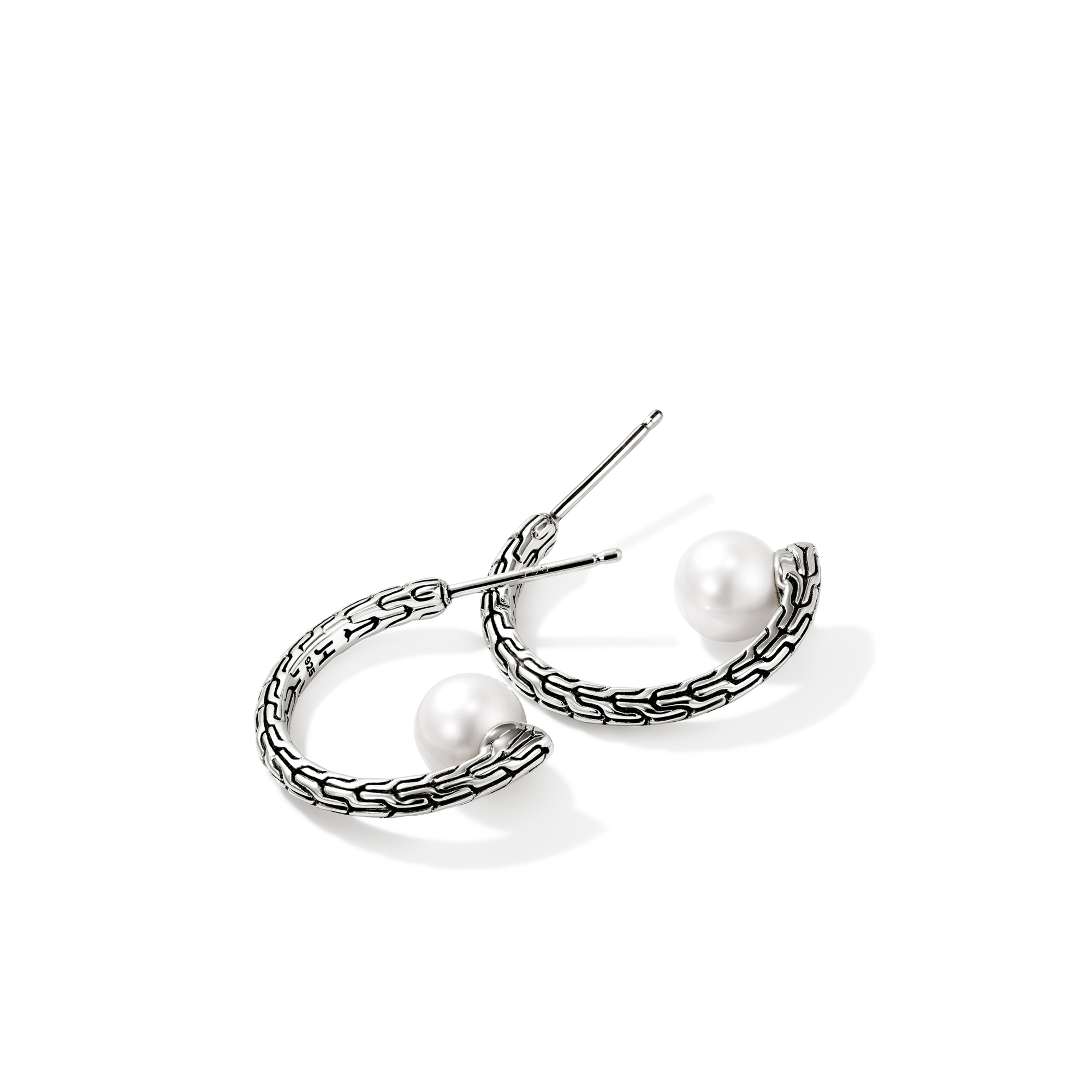 JOHN HARDY Essentials Large Pearl Hoop Earrings