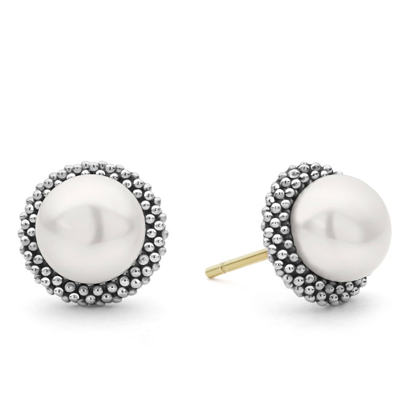 LAGOS Luna Caviar Pearl Stud Earrings