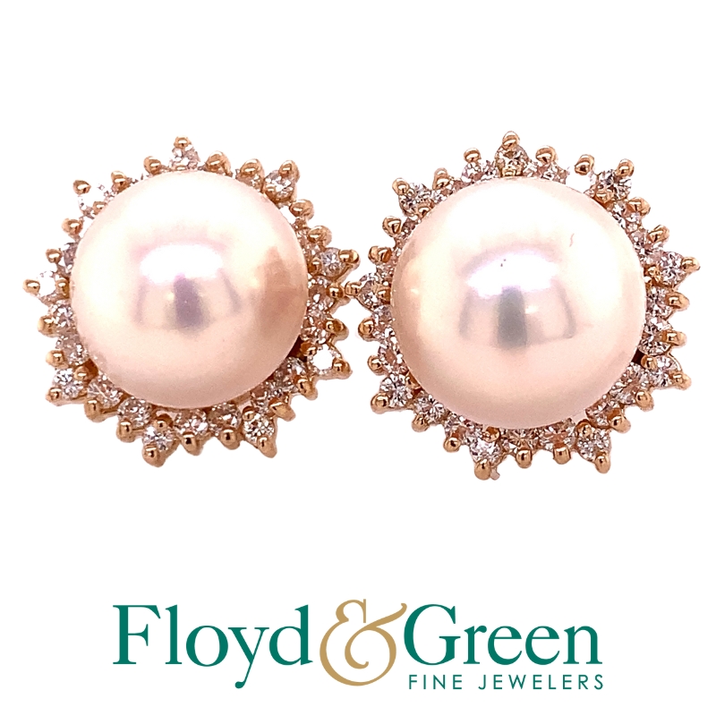 Pearl & Diamond Earrings