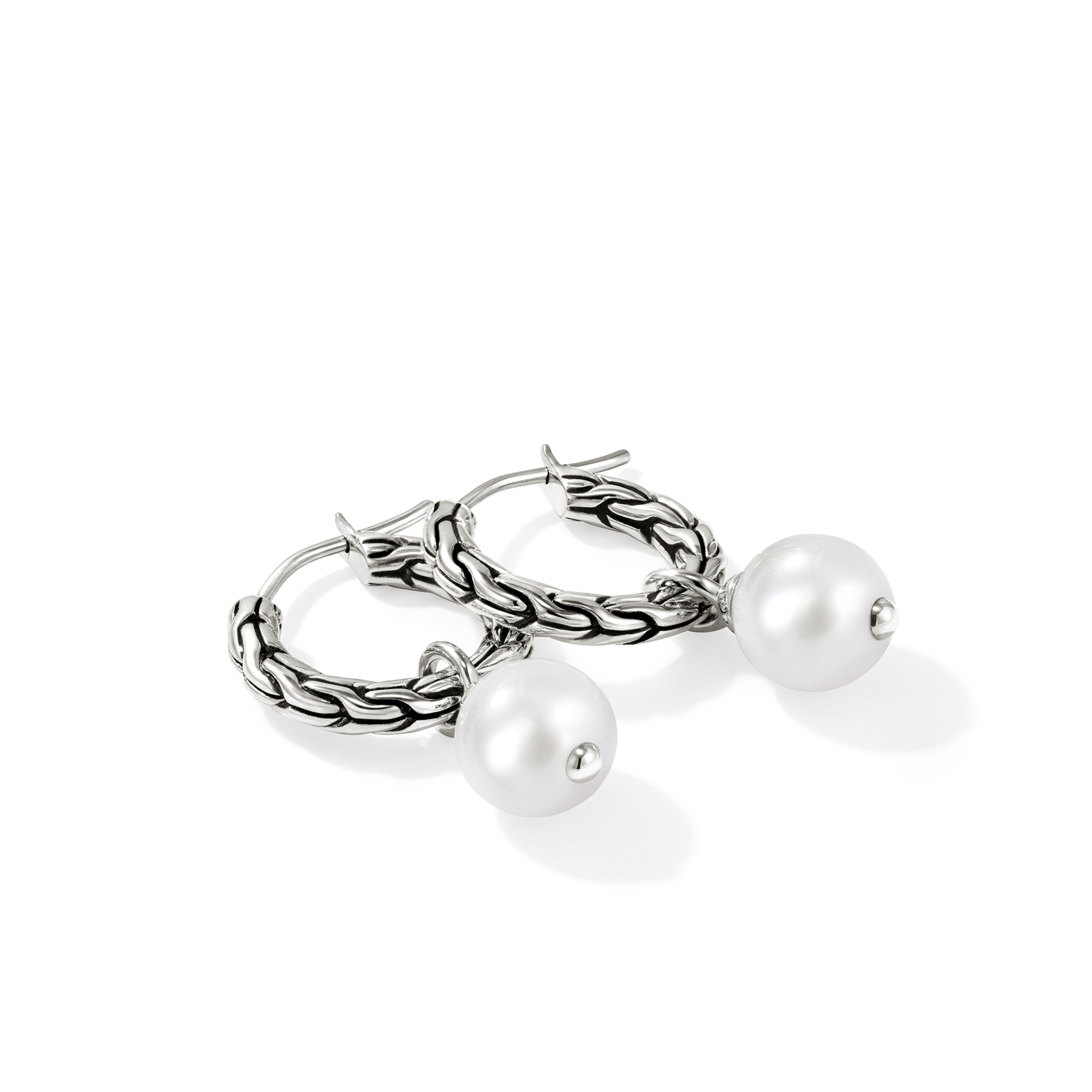 JOHN HARDY Essentials Small Pearl Hoop Earrings