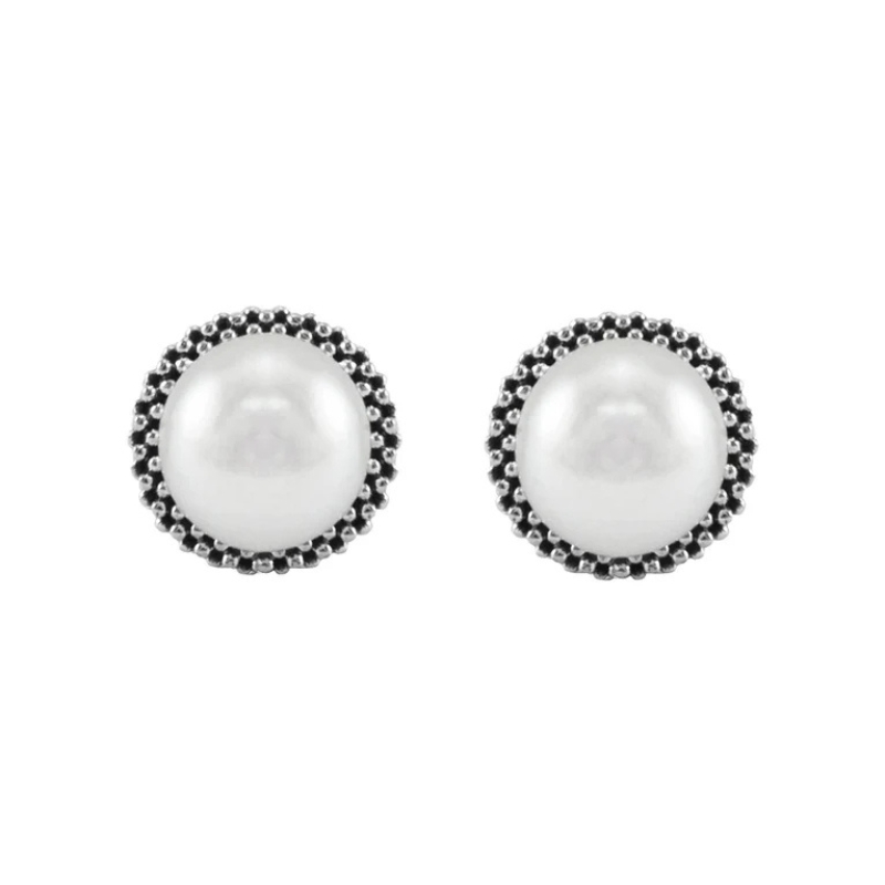 LAGOS Luna Caviar Pearl Stud Earrings