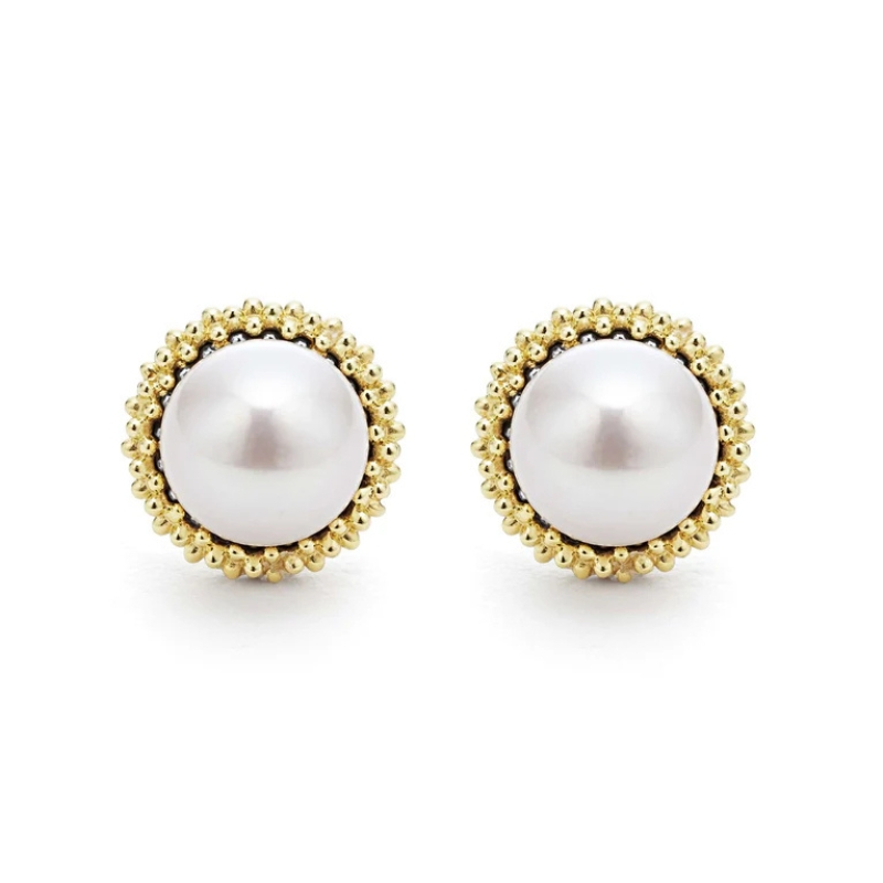 LAGOS Luna Caviar Pearl Stud Earrings
