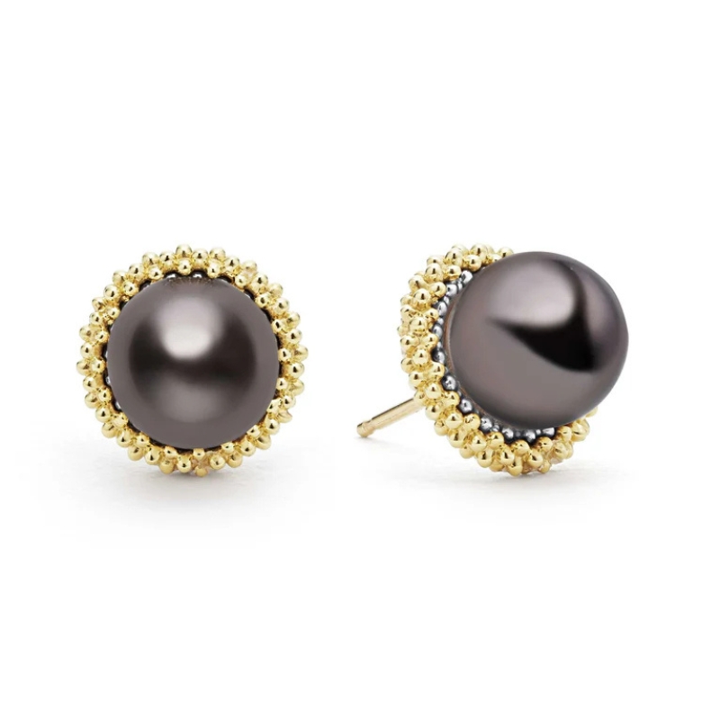 LAGOS Luna Black Pearl Stus Earrings