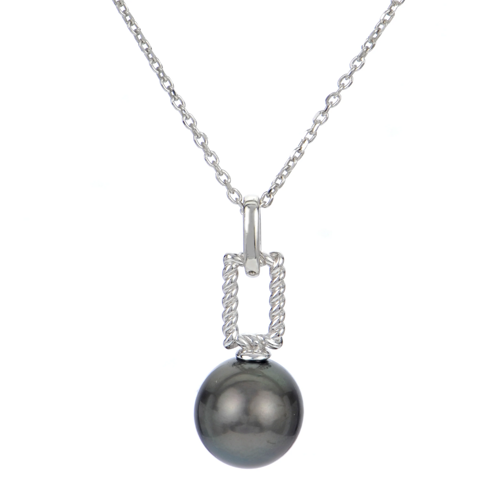 IMPERIAL PEARL Rectangle Twist Link Pendant