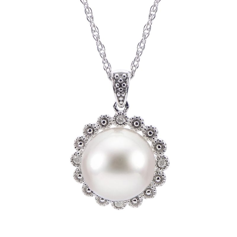 IMPERIAL PEARL Pendant with Diamonds