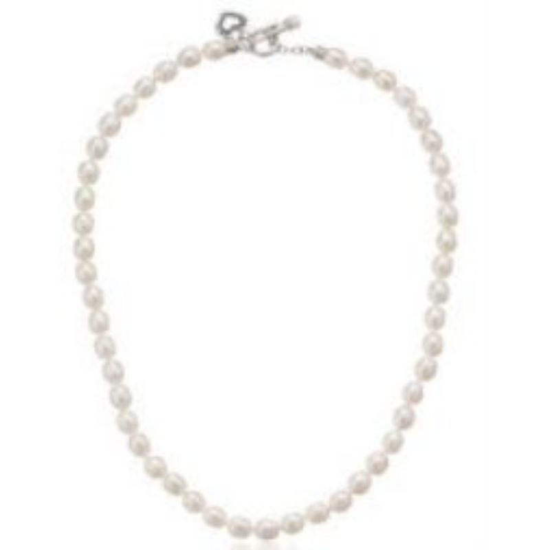 HONORA Heart Toggle Pearl Necklace