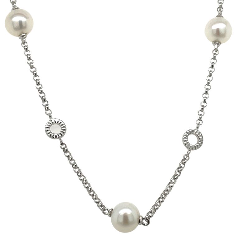 HONORA Pearls and Circles Necklace