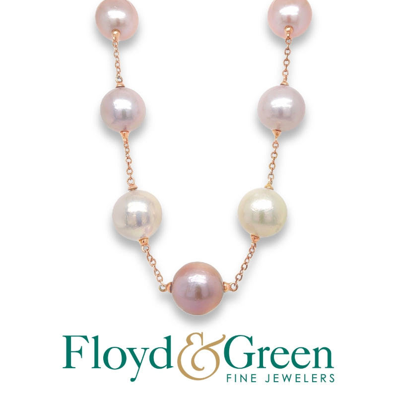 HONORA Peach Fresh Water Pearl Necklace