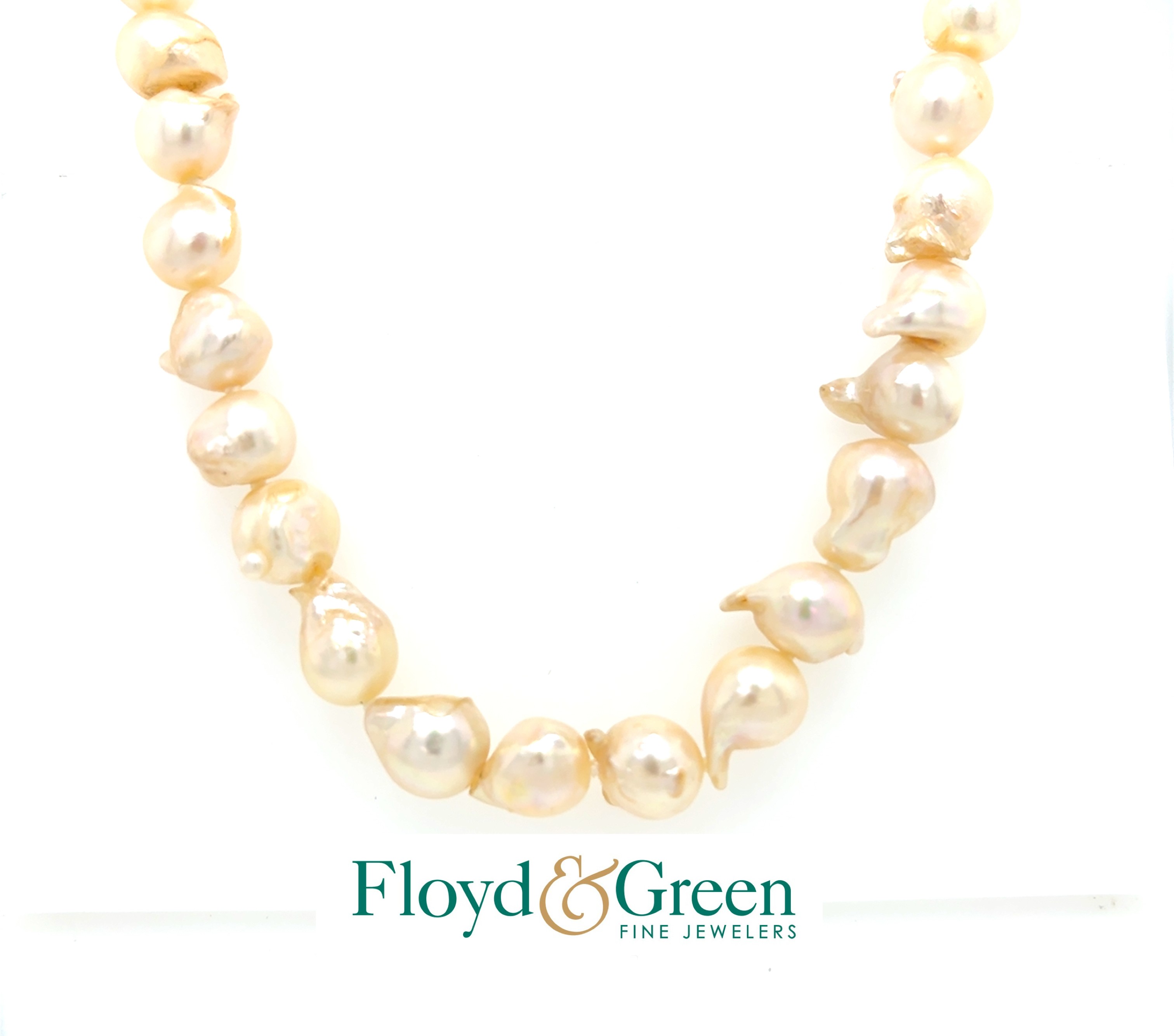 Single Strand Baroque Pearl Necklace, 26 inch, 62.7g