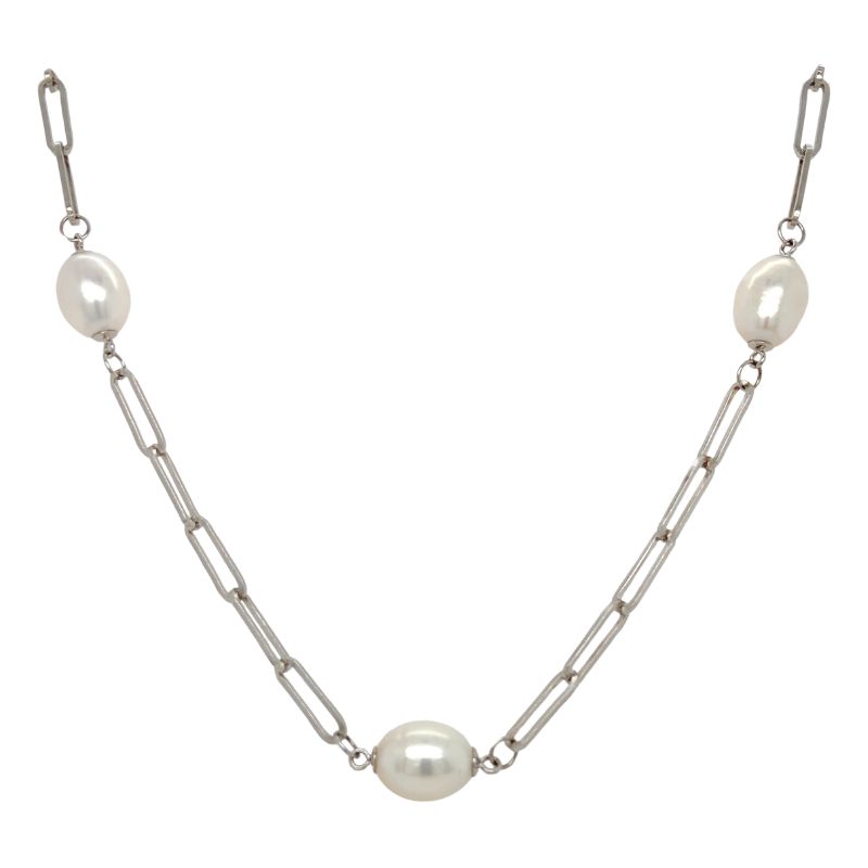 IMPERIAL PEARL Paper Clip Chain Necklace