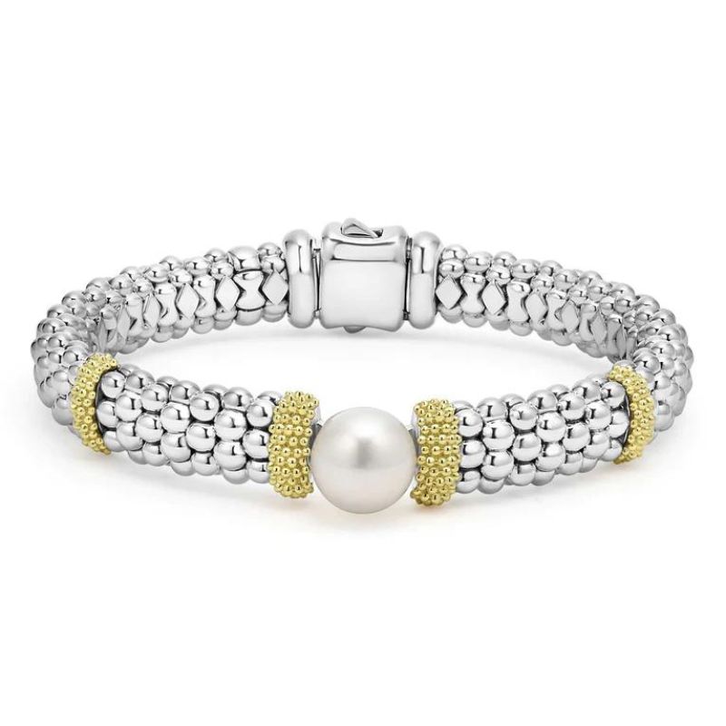 LAGOS Luna Two-Tone Pearl Caviar Bracelet