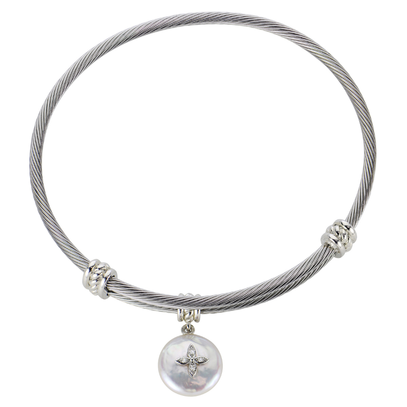 IMPERIAL PEARL Inlaid Pearl Single Charm Bracelet
