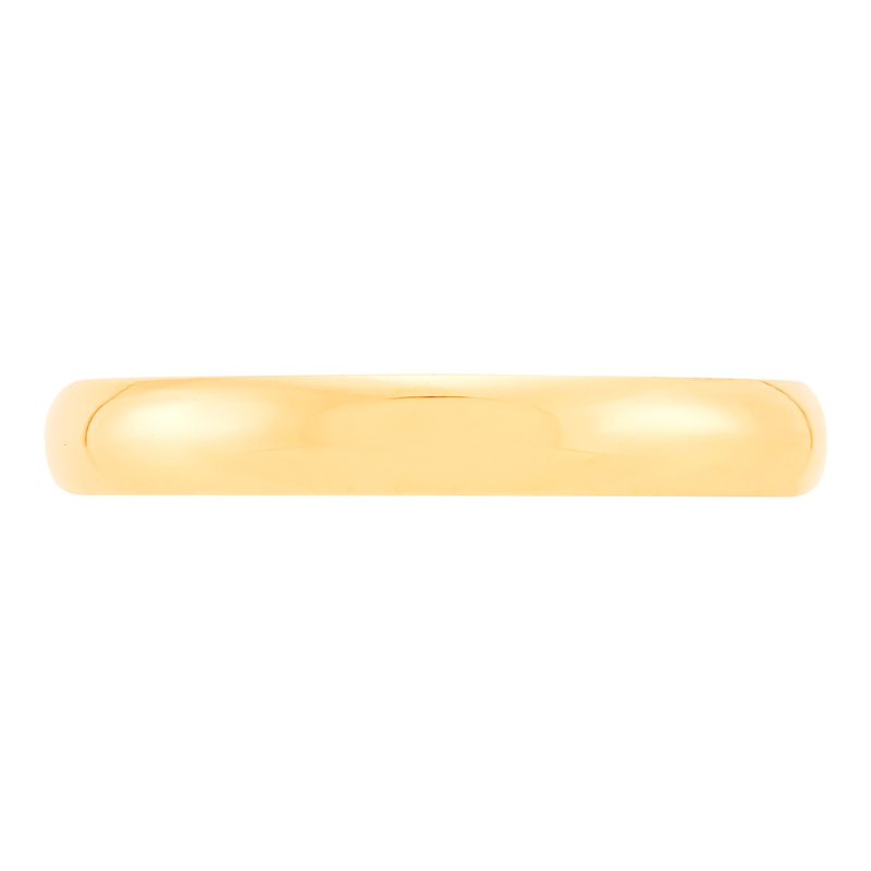 14KY 3MM Half Round Wedding Band Size 7