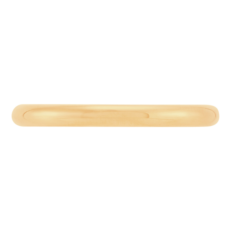 14KY 2MM Half Round Wedding Band Size 7