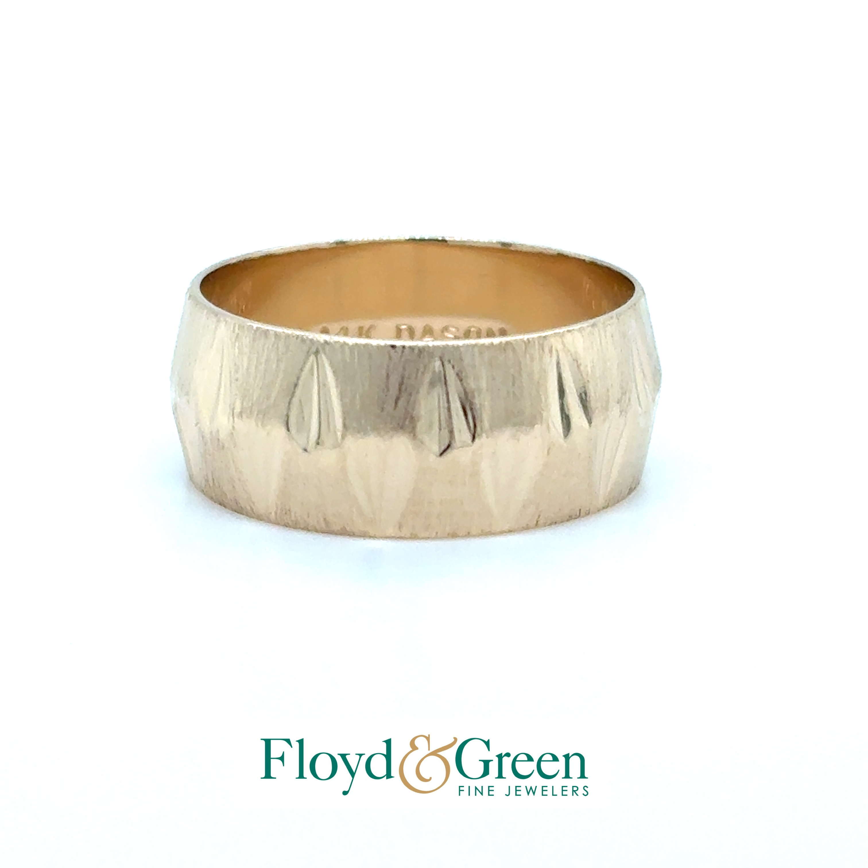 14KY Wide Wedding Band, Size 7, 5g