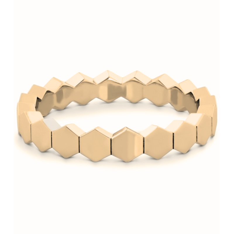 Hearts On Fire Hex Metal Eternity Band