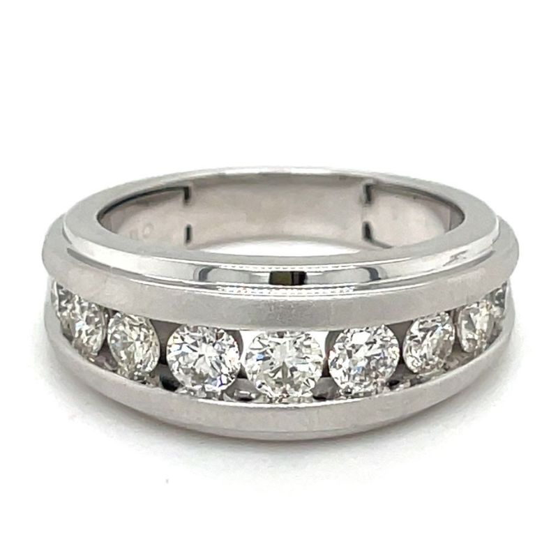 Channel Set Diamond Wedding Band