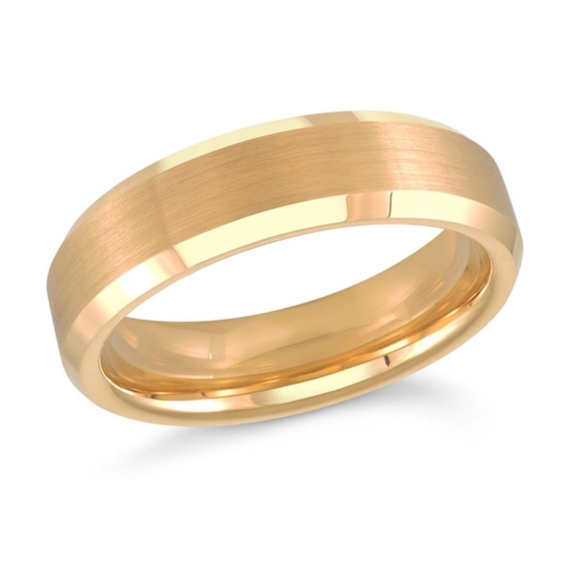 Yellow Gold Plated Tungsten Wedding Band