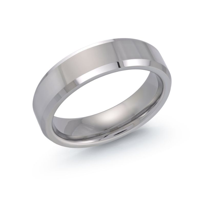 Satin Center Tungsten Wedding Band