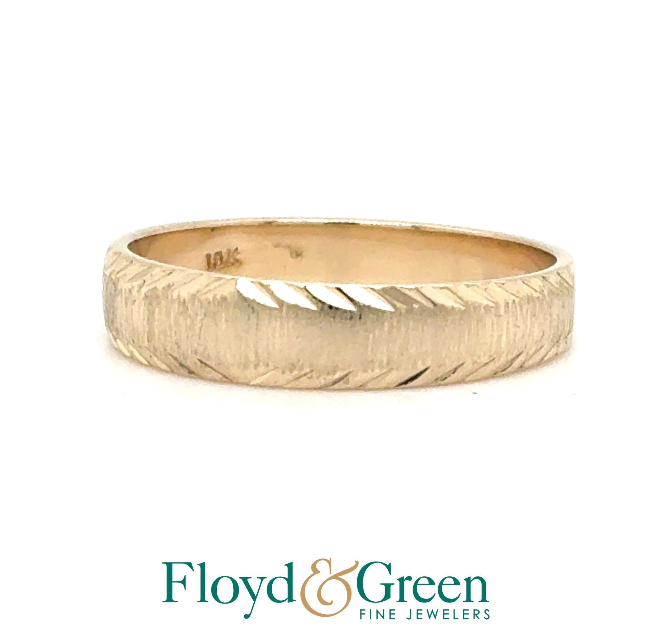 10KY Wedding Band, Size 8.5, 3.2g