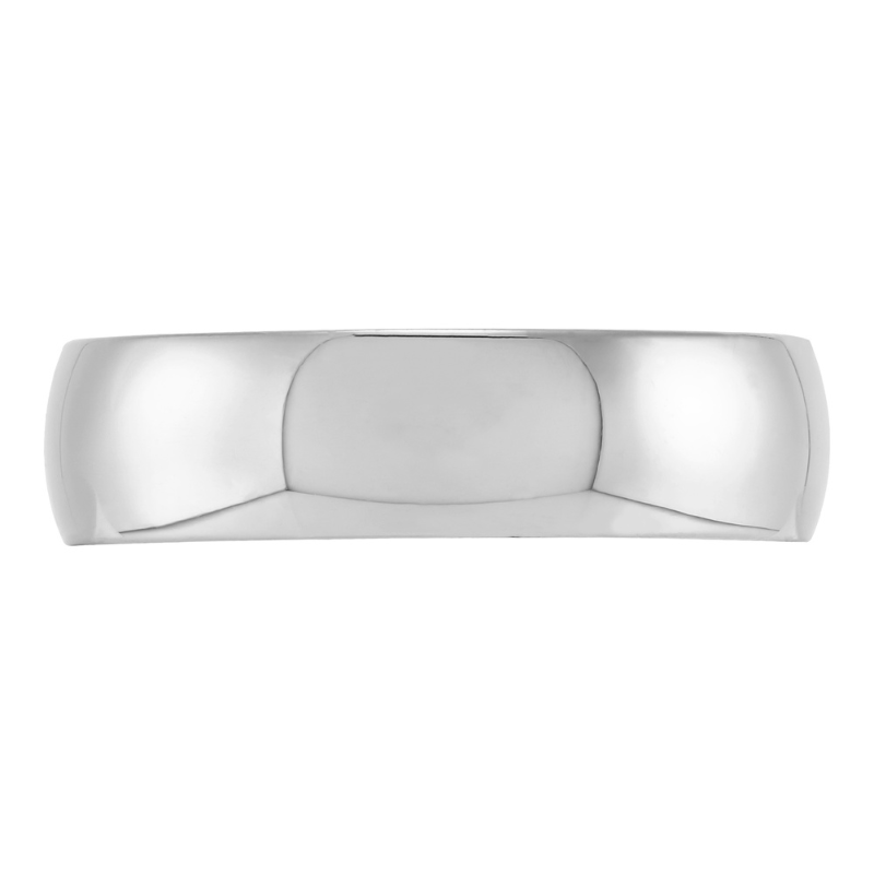 14KW 6MM Half Round Wedding Band Size 11