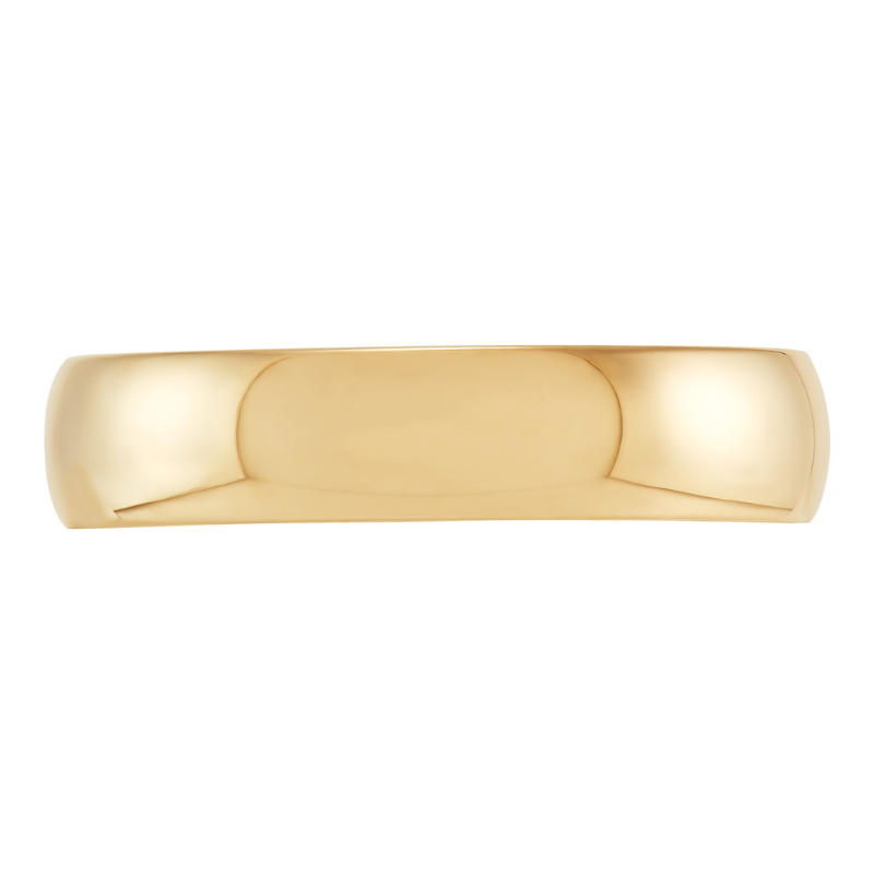 14KY 5MM Half Round Wedding Band Size 11