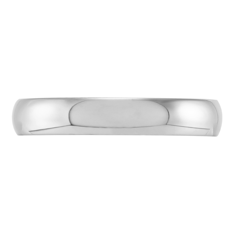 14KW 4MM Half Round Wedding Band Size 11