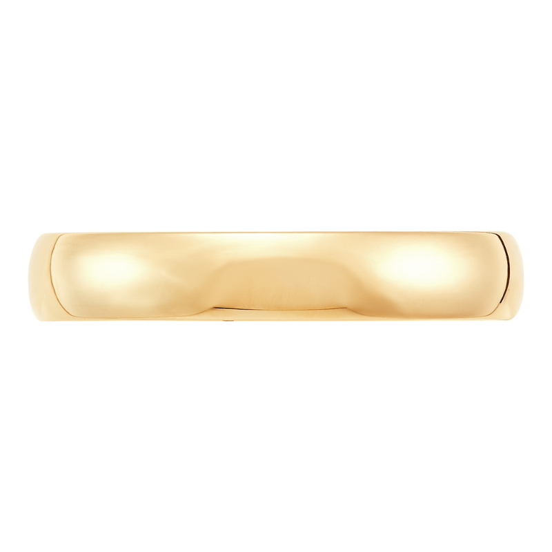 14KY 4MM Half Round Wedding Band Size 9
