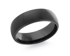 7mm Black Cobalt Band Size 11.5