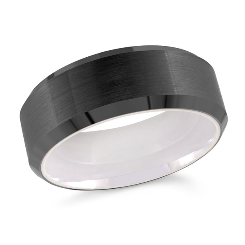 MALO Black Tungsten Wedding Band