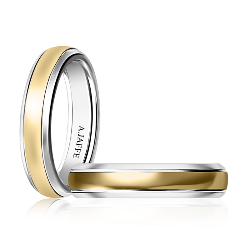 14KYW expandable men's wedding band ring size 8-9.5