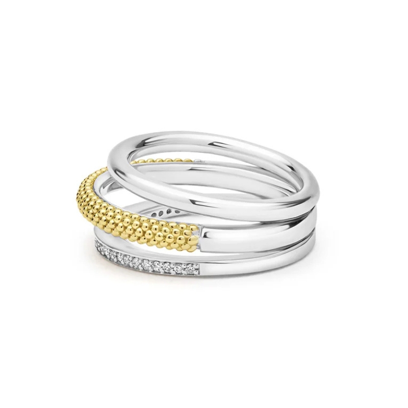 LAGOS Caviar Lux 3 Row Ring