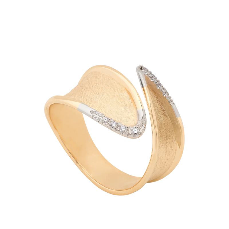 Lunaria Gold Wrap Ring with Diamonds