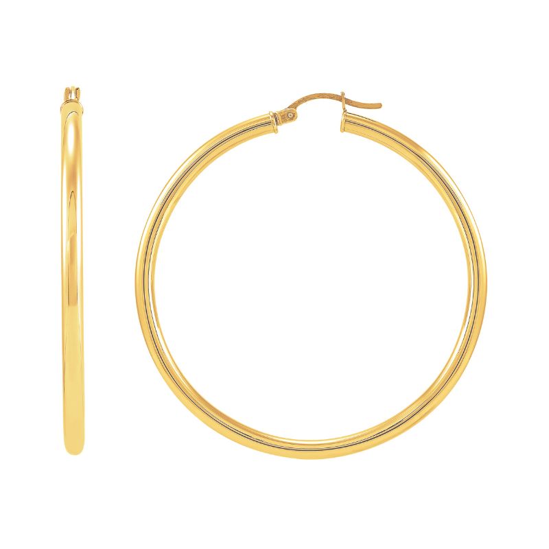 Round Tube Hoop Earrings